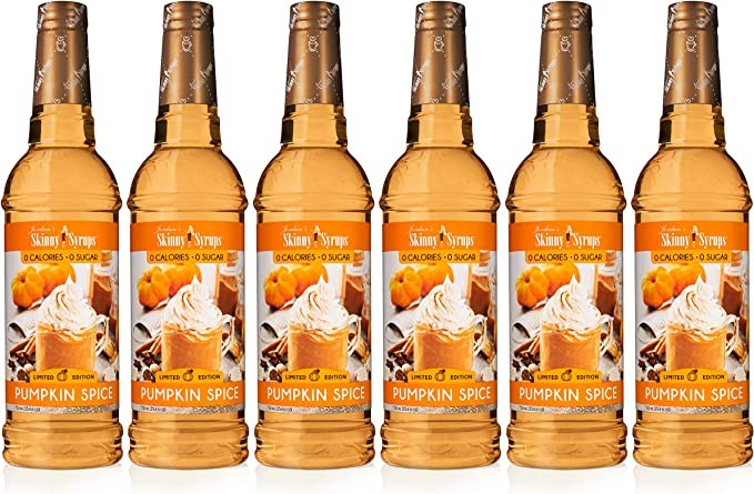 Jordan's Skinny Syrups Sugar Free, Pumpkin Spice, 25.4 Ounce (Pack of 6)
