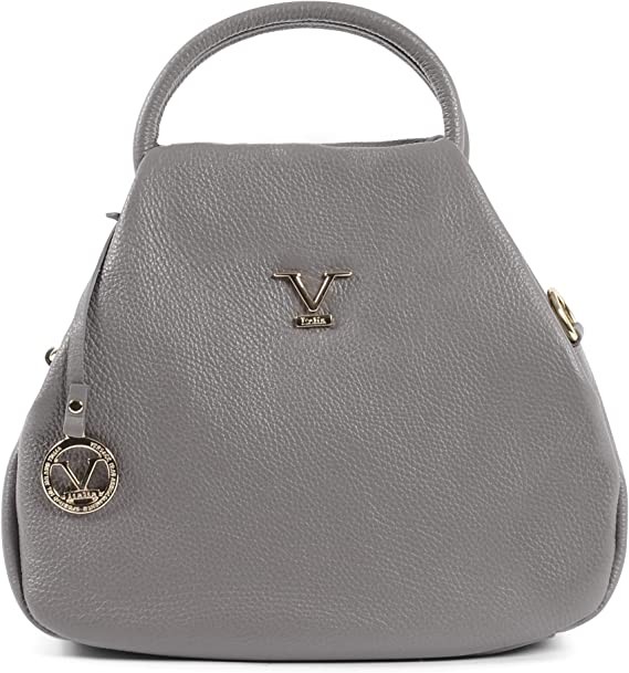 19V69 Italian women's handbag grey V10312 $52 bag Made in Italy, 30x25x12 cm, grey, 30x25x12 cm